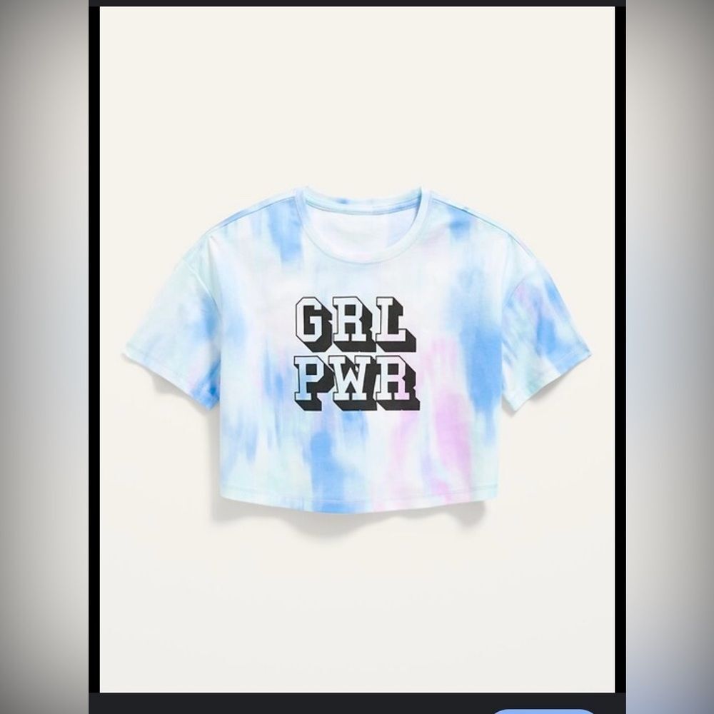 NWT youth girl tie dye crop top shirt Sz XXL (18)